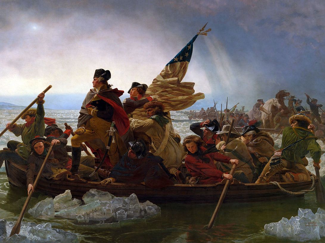 Washington Crossing The Delaware 1851 Document